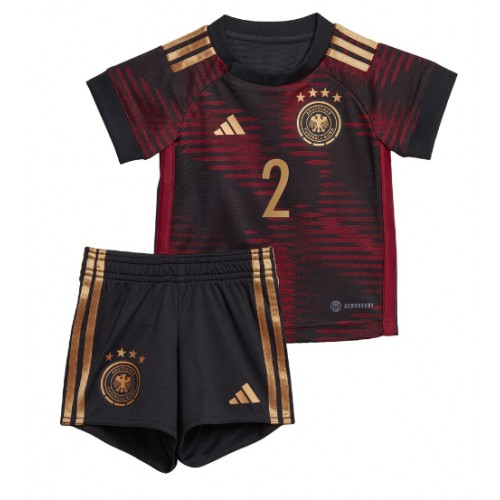 Tyskland Antonio Rudiger #2 Bortedraktsett Barn VM 2022 Kortermet (+ Korte bukser)